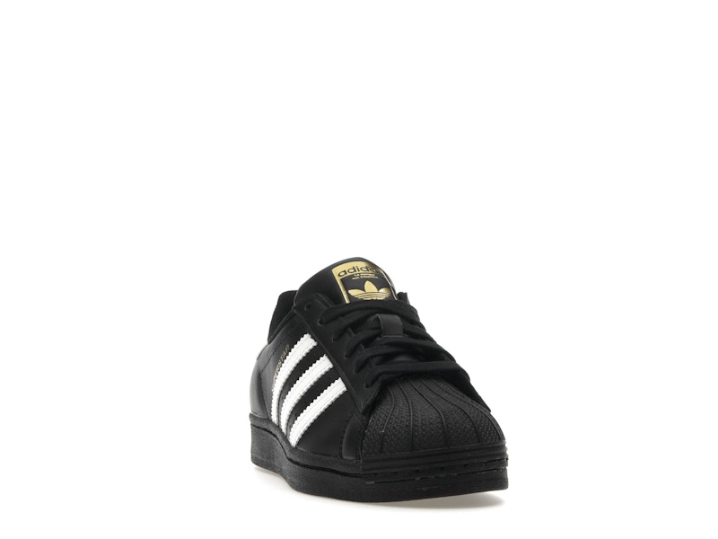 adidas Superstar Core Black Cloud White Gold (GS) - image 8