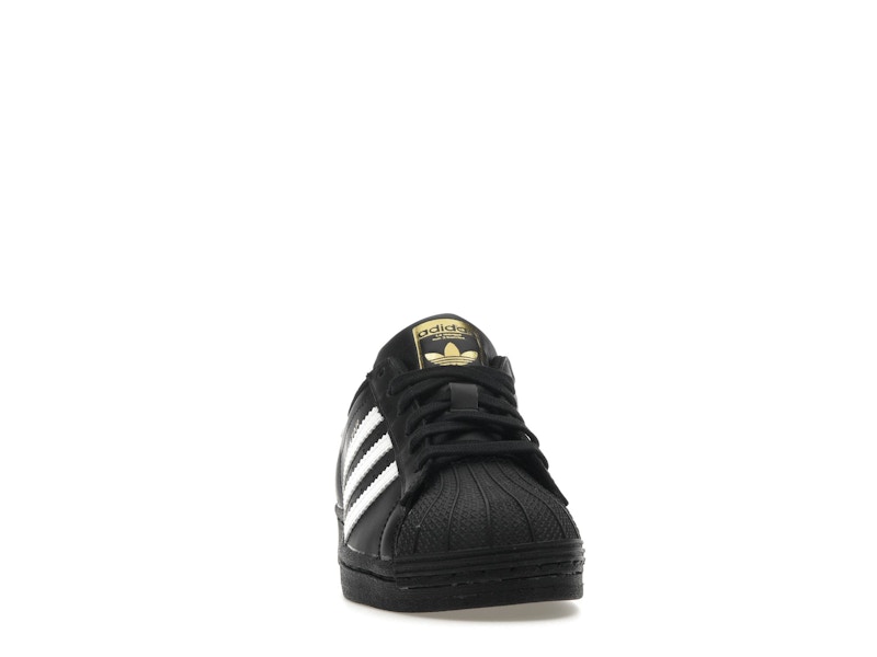 adidas Superstar Core Black Cloud White Gold (GS) - image 9
