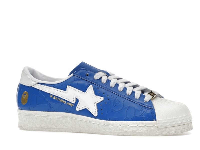 adidas Superstar Vintage Bape Blue White - image 3