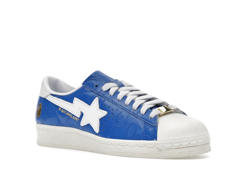 adidas Superstar Vintage Bape Blue White - image 5
