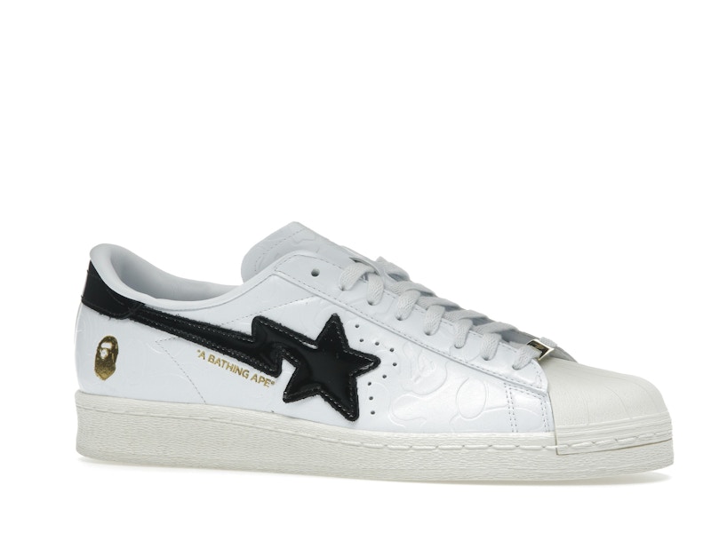 adidas Superstar Vintage Bape White Black - image 3