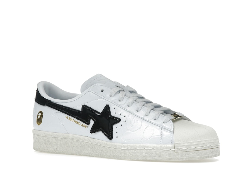 adidas Superstar Vintage Bape White Black - image 4