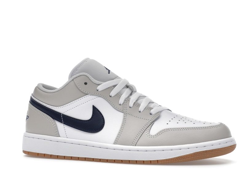 Jordan 1 Low Midnight Navy Neutral Grey - image 3