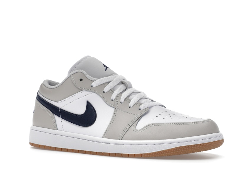 Jordan 1 Low Midnight Navy Neutral Grey - image 4
