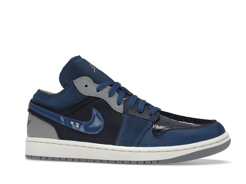 Jordan 1 Low SE Craft Obsidian French Blue Ashen Slate White - image 3