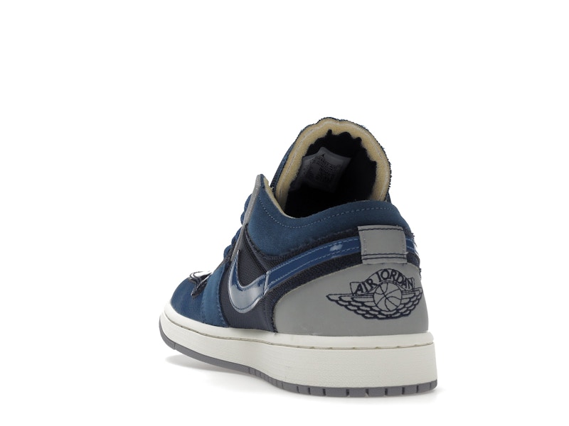 Jordan 1 Low SE Craft Obsidian French Blue Ashen Slate White - image 26