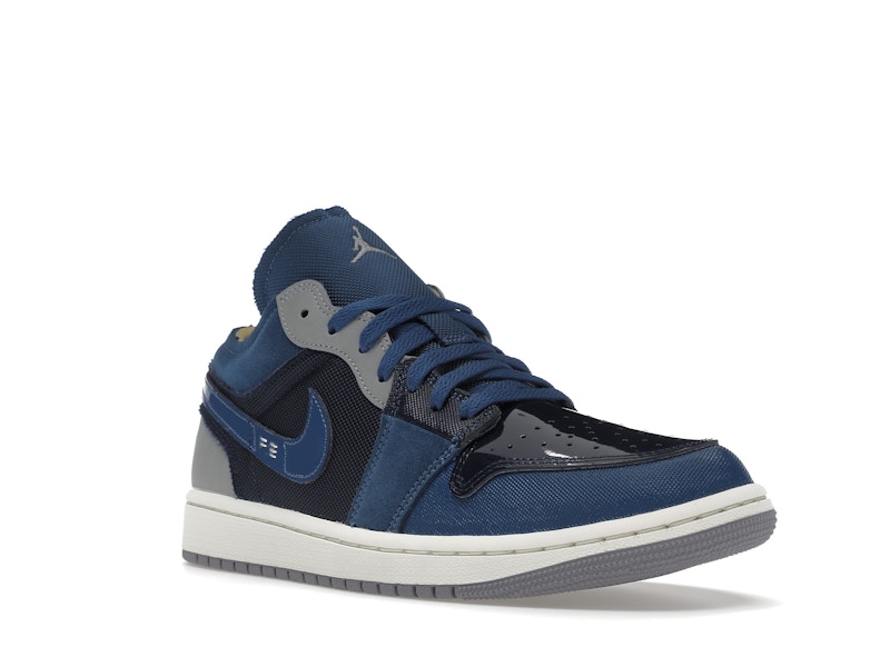 Jordan 1 Low SE Craft Obsidian French Blue Ashen Slate White - image 6