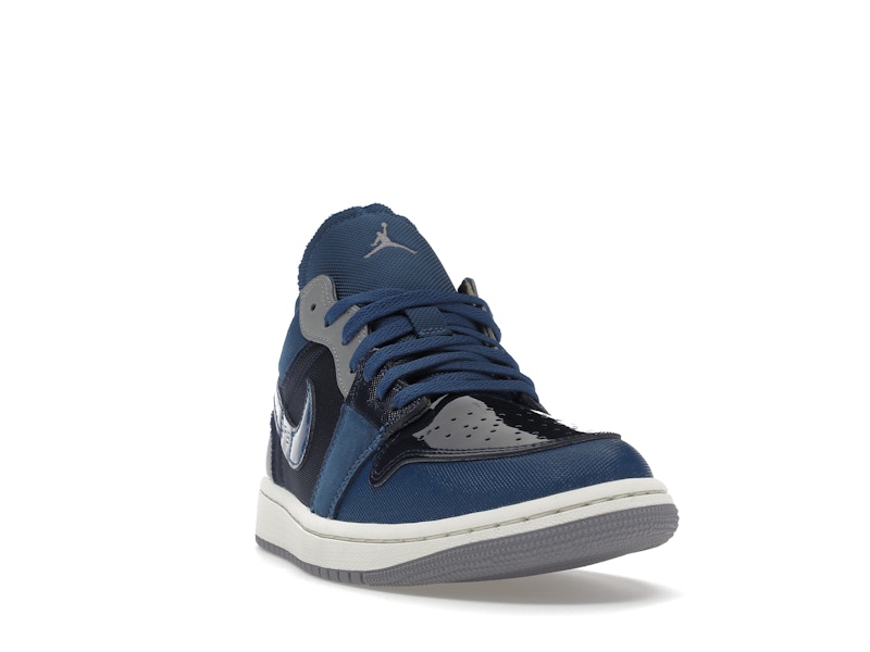 Jordan 1 Low SE Craft Obsidian French Blue Ashen Slate White - image 8