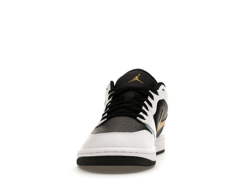 Jordan 1 Low White Black Metallic Gold Swoosh - image 11