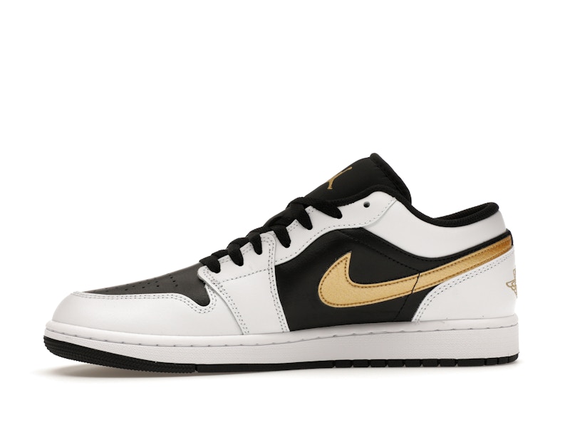 Jordan 1 Low White Black Metallic Gold Swoosh - image 18