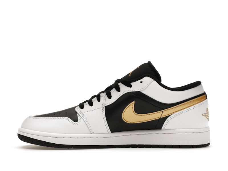 Jordan 1 Low White Black Metallic Gold Swoosh - image 19