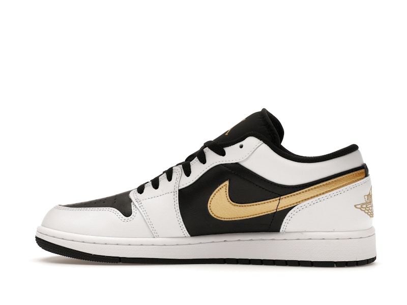Jordan 1 Low White Black Metallic Gold Swoosh - image 20