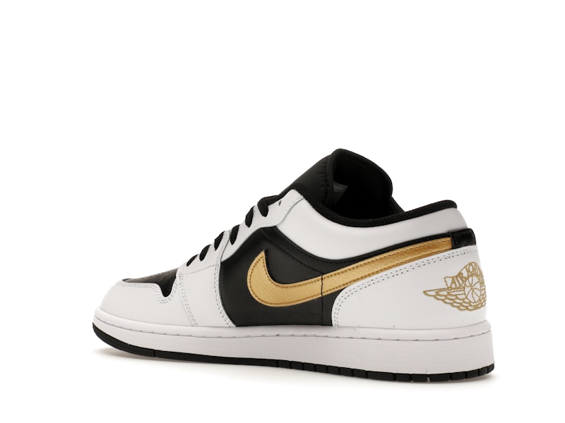 Jordan 1 Low White Black Metallic Gold Swoosh - image 23