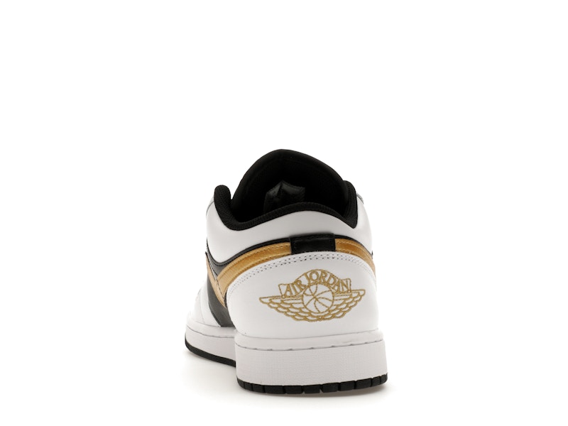 Jordan 1 Low White Black Metallic Gold Swoosh - image 27