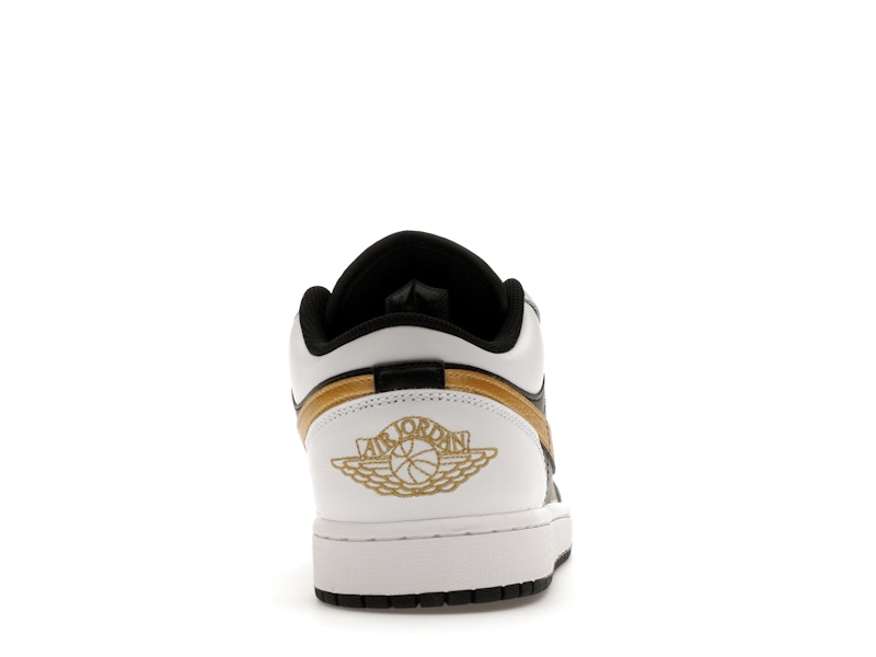 Jordan 1 Low White Black Metallic Gold Swoosh - image 28