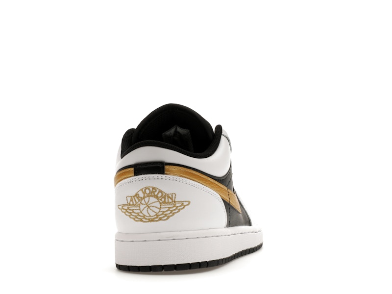 Jordan 1 Low White Black Metallic Gold Swoosh - image 29