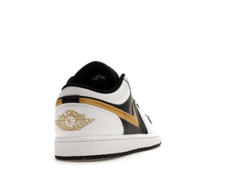 Jordan 1 Low White Black Metallic Gold Swoosh - image 30
