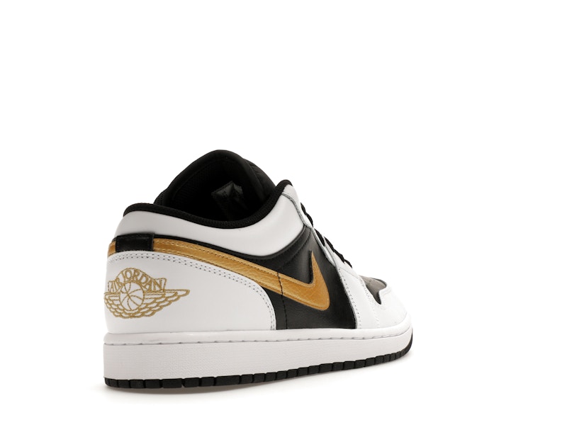 Jordan 1 Low White Black Metallic Gold Swoosh - image 31