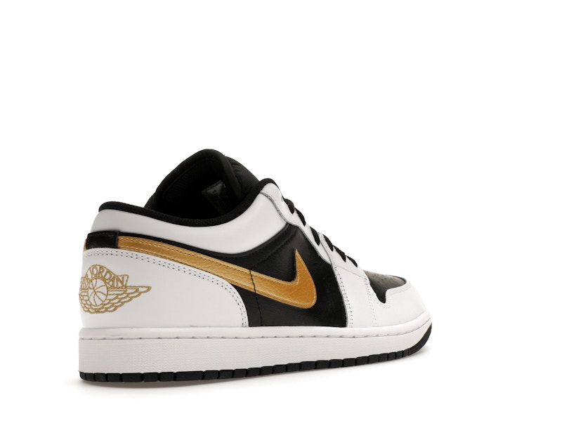 Jordan 1 Low White Black Metallic Gold Swoosh - image 32