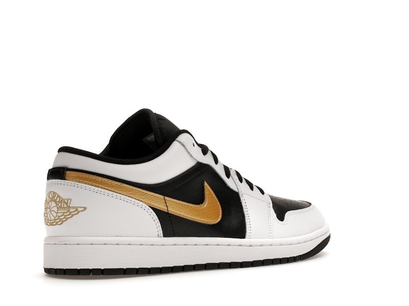 Jordan 1 Low White Black Metallic Gold Swoosh - image 33