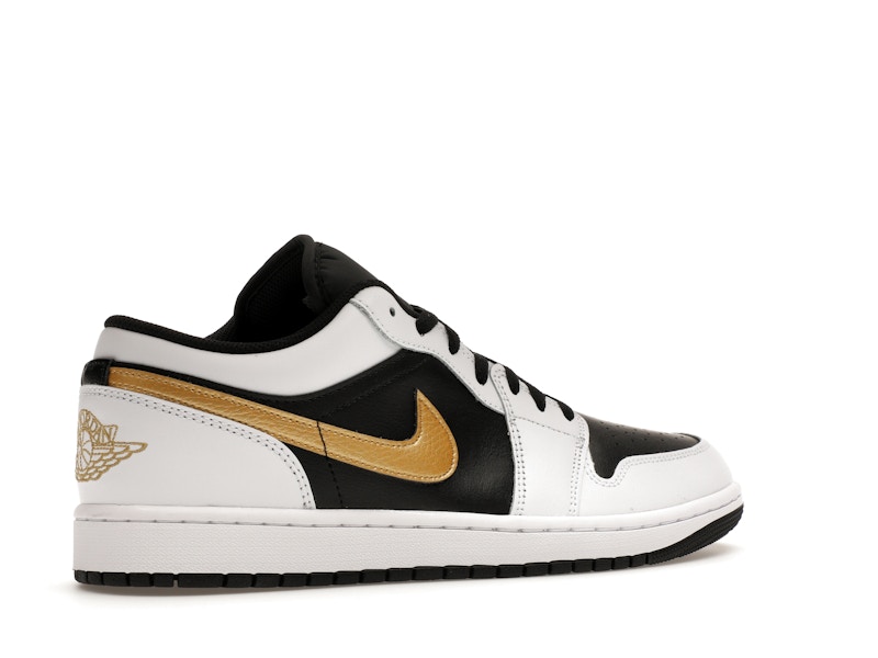 Jordan 1 Low White Black Metallic Gold Swoosh - image 34