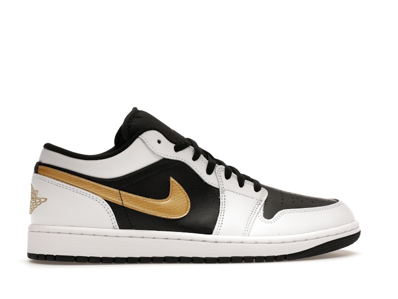 Jordan 1 Low White Black Metallic Gold Swoosh - image 36