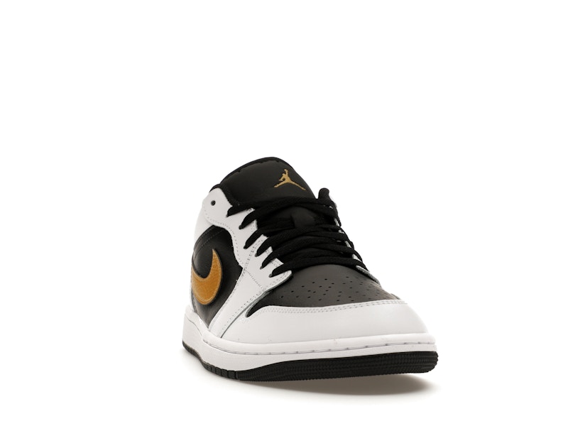 Jordan 1 Low White Black Metallic Gold Swoosh - image 8