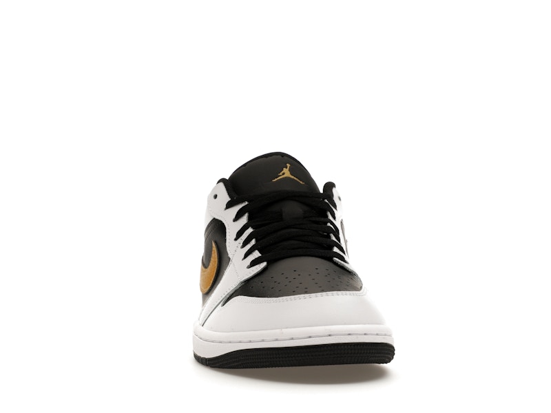 Jordan 1 Low White Black Metallic Gold Swoosh - image 9