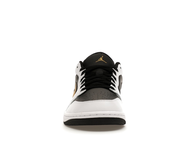 Jordan 1 Low White Black Metallic Gold Swoosh - image 10