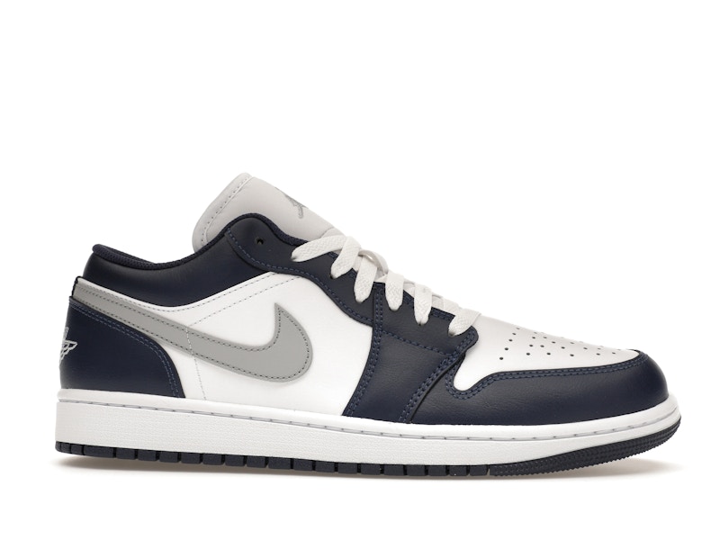 Jordan 1 Low Wolf Grey Midnight Navy - image 2