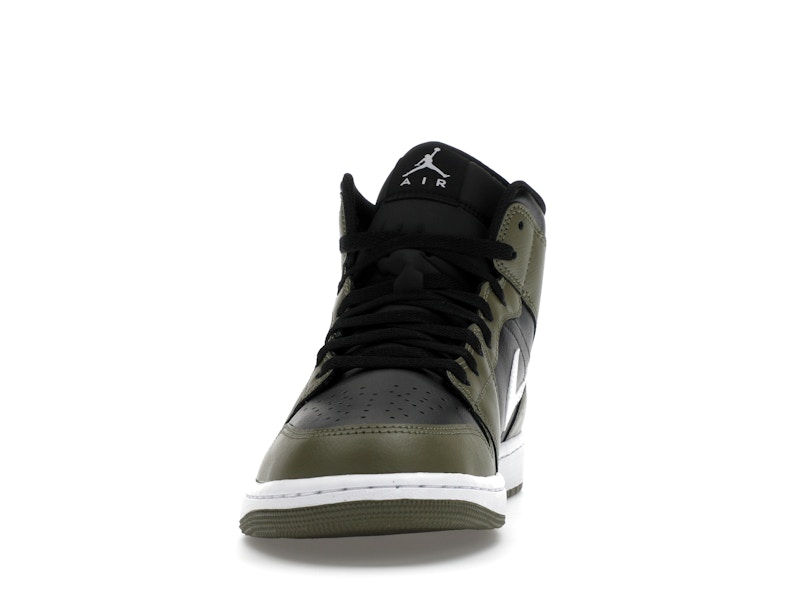 Jordan 1 Mid Black White Olive - image 11