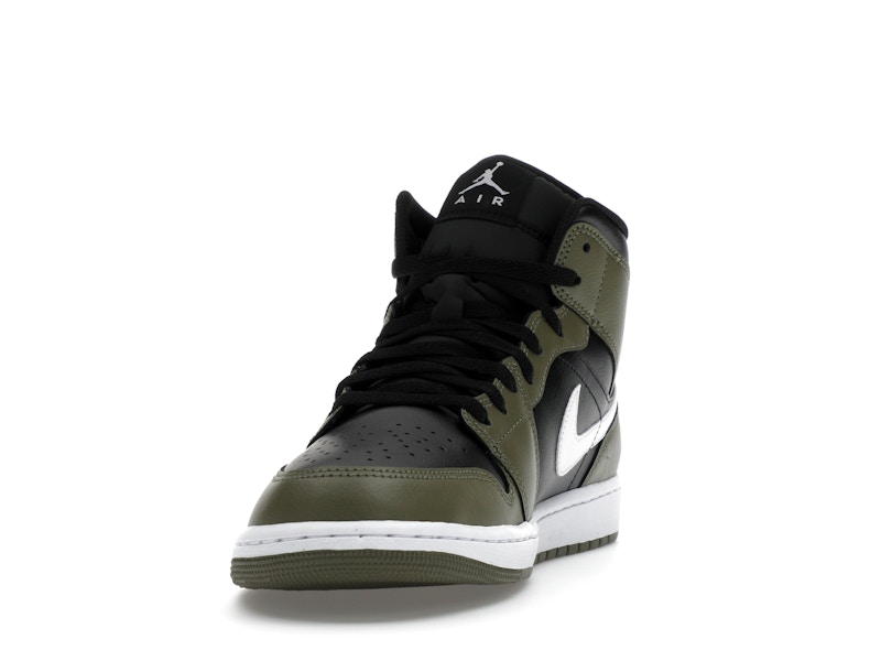 Jordan 1 Mid Black White Olive - image 12