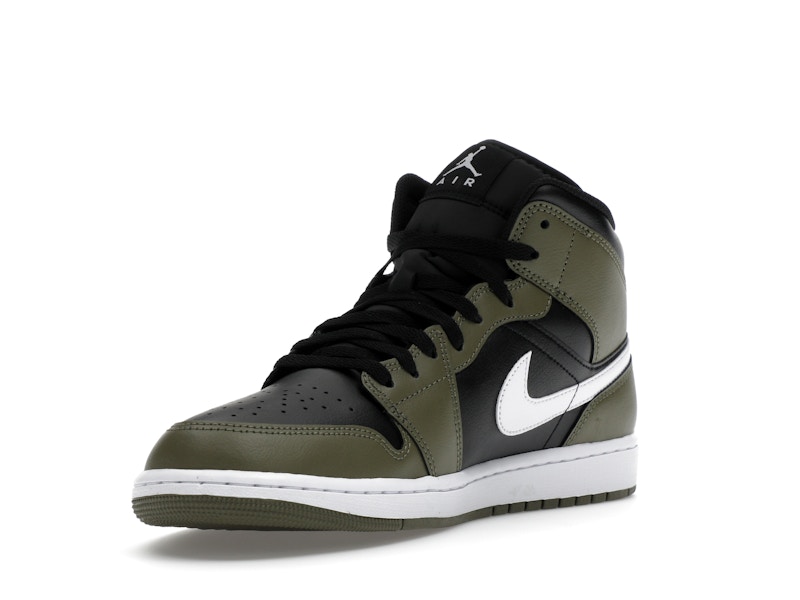 Jordan 1 Mid Black White Olive - image 14