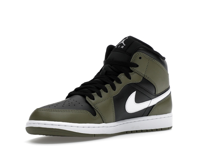 Jordan 1 Mid Black White Olive - image 15
