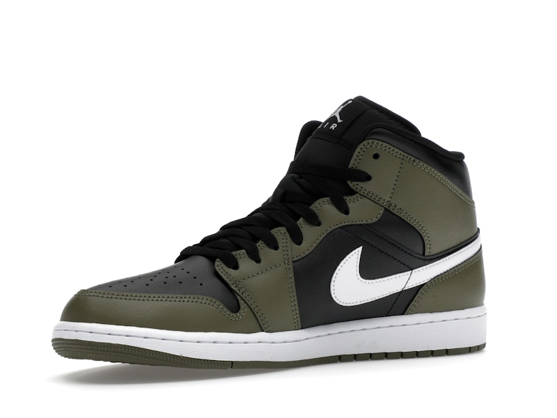 Jordan 1 Mid Black White Olive - image 16