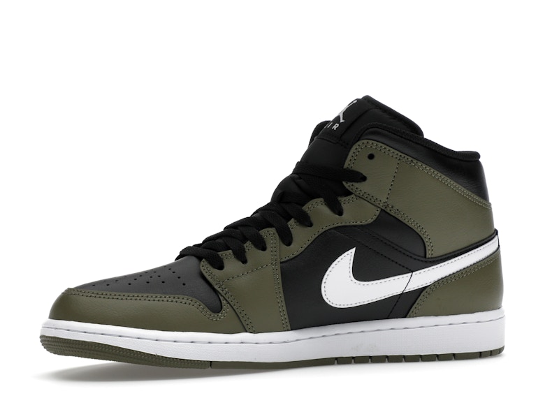 Jordan 1 Mid Black White Olive - image 17