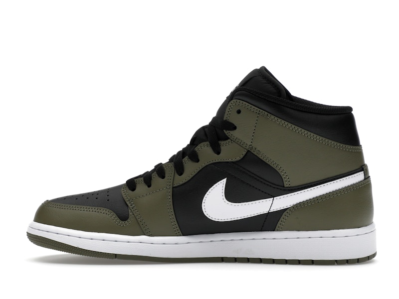 Jordan 1 Mid Black White Olive - image 20