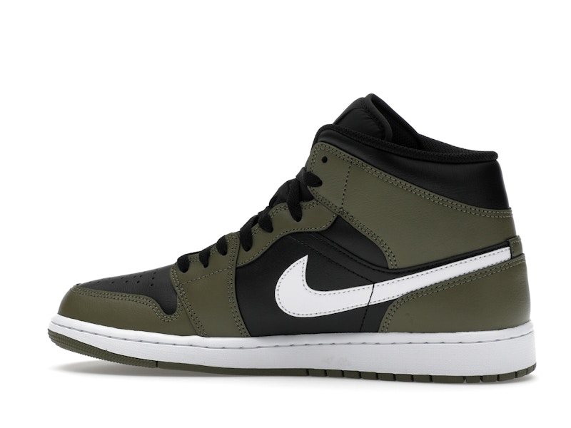 Jordan 1 Mid Black White Olive - image 21