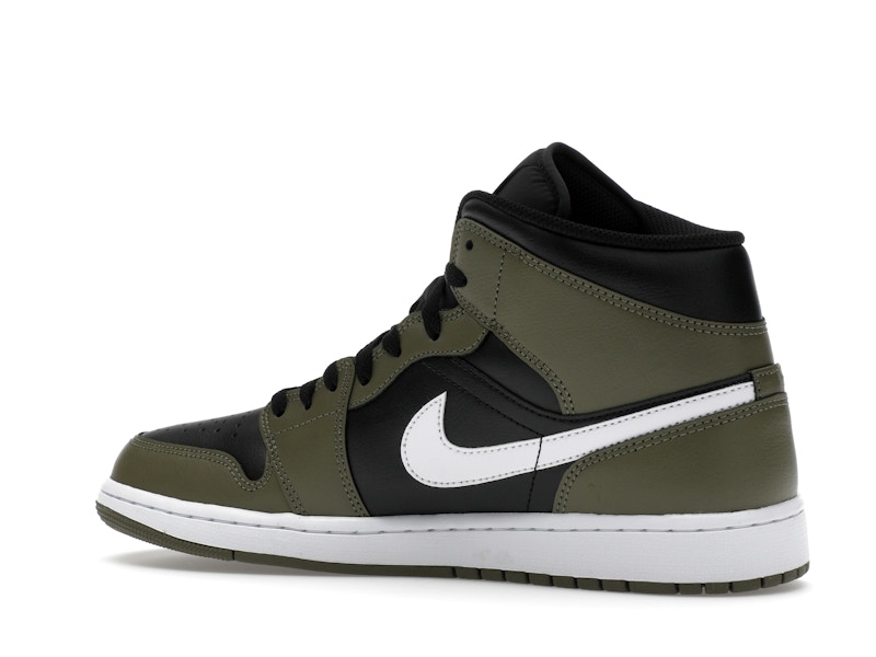 Jordan 1 Mid Black White Olive - image 22