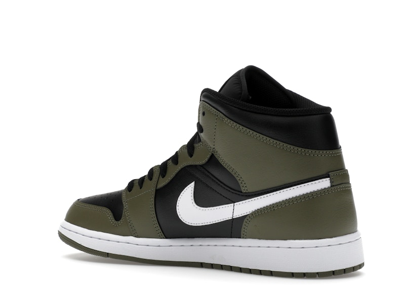 Jordan 1 Mid Black White Olive - image 23