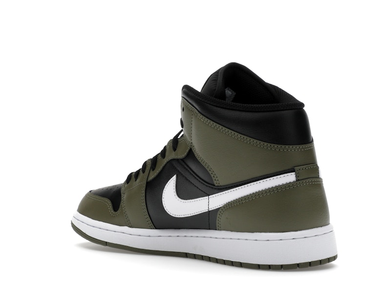Jordan 1 Mid Black White Olive - image 24