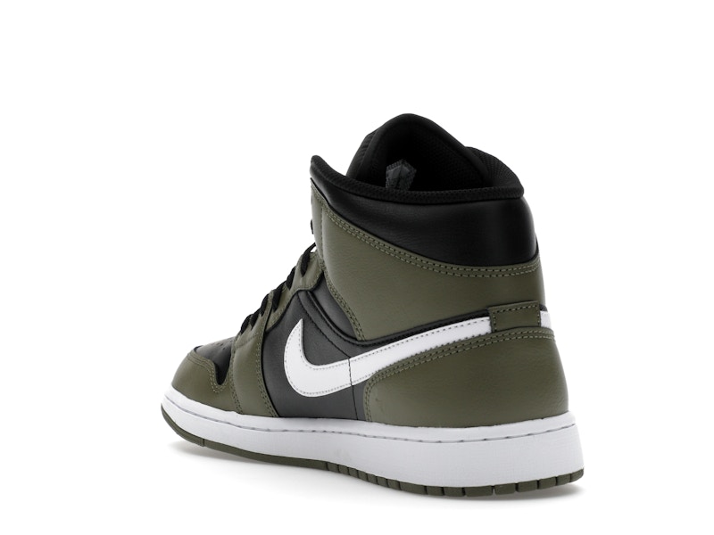 Jordan 1 Mid Black White Olive - image 25