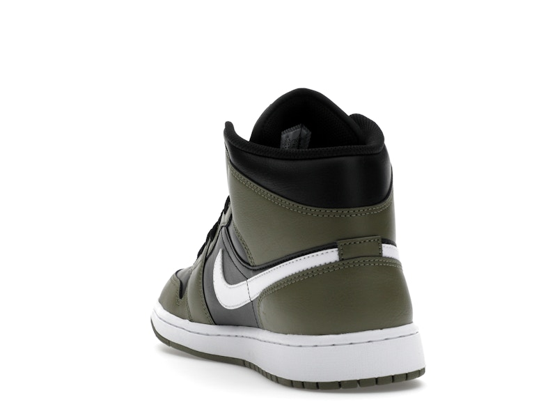 Jordan 1 Mid Black White Olive - image 26