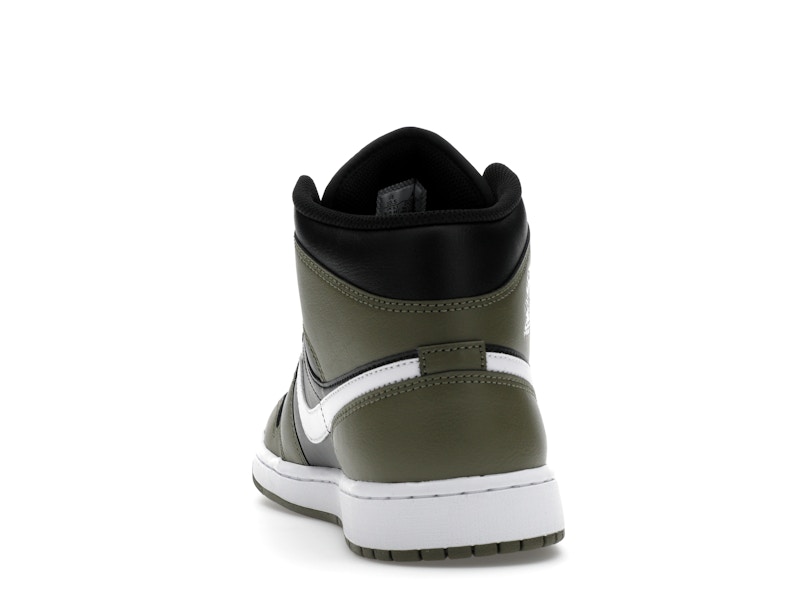 Jordan 1 Mid Black White Olive - image 27
