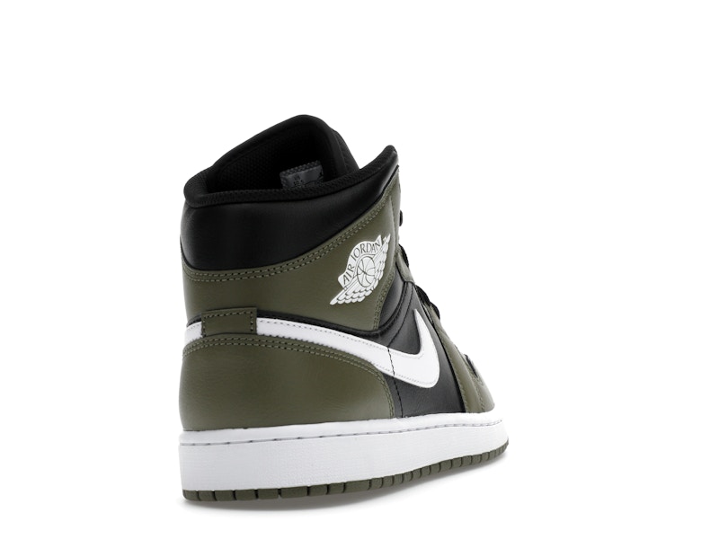 Jordan 1 Mid Black White Olive - image 30