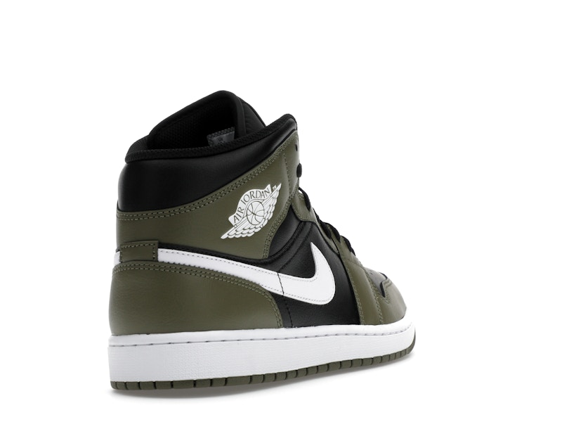 Jordan 1 Mid Black White Olive - image 31