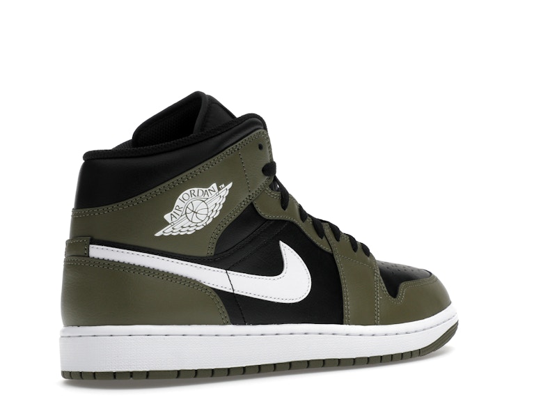 Jordan 1 Mid Black White Olive - image 33