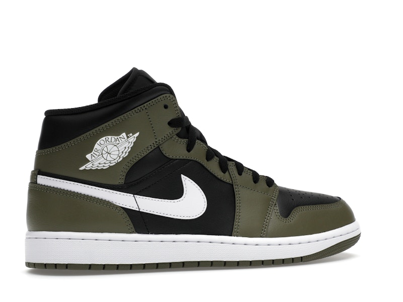 Jordan 1 Mid Black White Olive - image 35