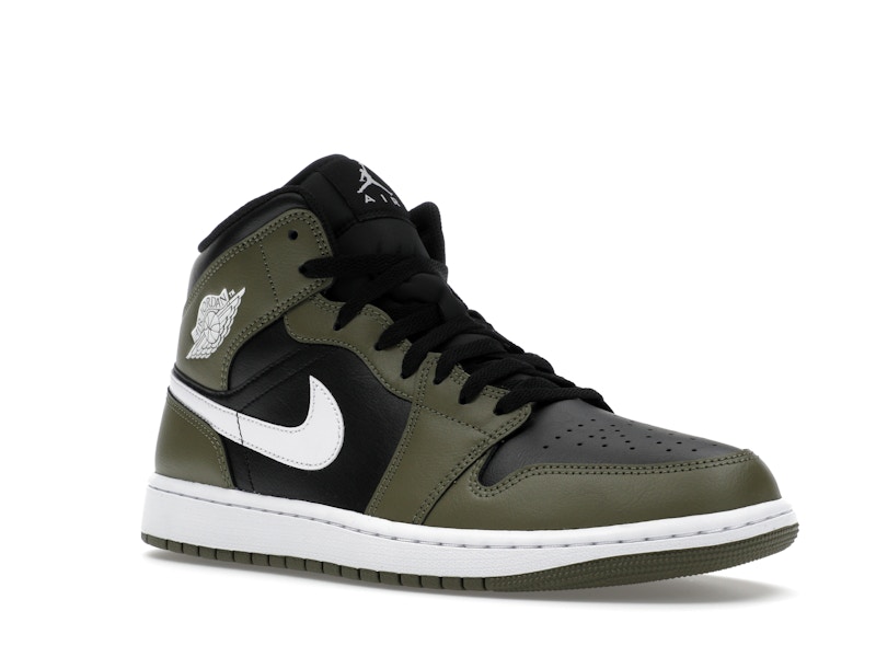 Jordan 1 Mid Black White Olive - image 5