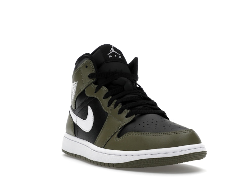 Jordan 1 Mid Black White Olive - image 7